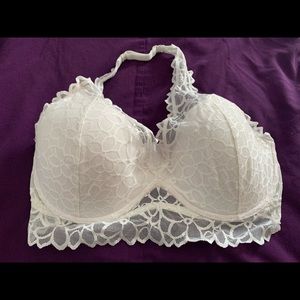 💗🤍 PINK Victoria’s Secret White Lace Push-Up Bra Size L(DD) 🤍💗